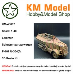 KM Model 48002 Leicher Schutzpanzerwagen P-107U – 304(f) scale 1/48