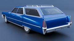 ABS-LIKE RESIN 3D PRINTED 1/25 1970 CADILLAC FLEETWOOD BROUGHAM WAGON KIT