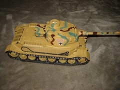 Built 003 Long Barrel German Tank 7-3/4 inches long Well Built & Painted Ex Cond