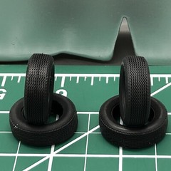 4) Goodyear Pad Printed Street Tires 1.040 OD (F60-15) AMT 1:25 LBR Model Parts
