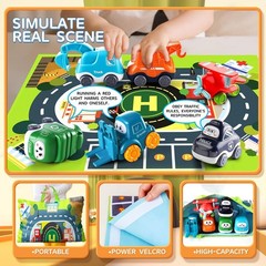 Big Cartoon Truck Car Toys for 1 Year Old Boy with Playmat/Storage Bag|Baby…