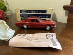 1966 Classic VTG Ford Thunderbird Original Dealer Promo Model Car Red NOS W Box
