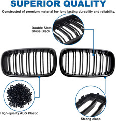X5 F15 Grille，Gloss Black Kidney Grill Fit 2014-2018 X5 F15 X6 F16 X5M F85 X6M F