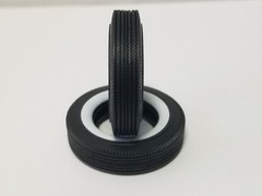 PAD PRINTED TIRES from Delorean Time Machine Polar Lights 1:25 Model Kit BTTF