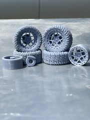 Resin 1/24 Scale 24 Inch Off-Road model car wheels, 1/24 1/25 Truck
