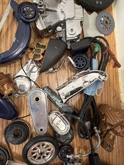 Vintage Model Motorcycle Parts Lot Misc Tires Engines And More