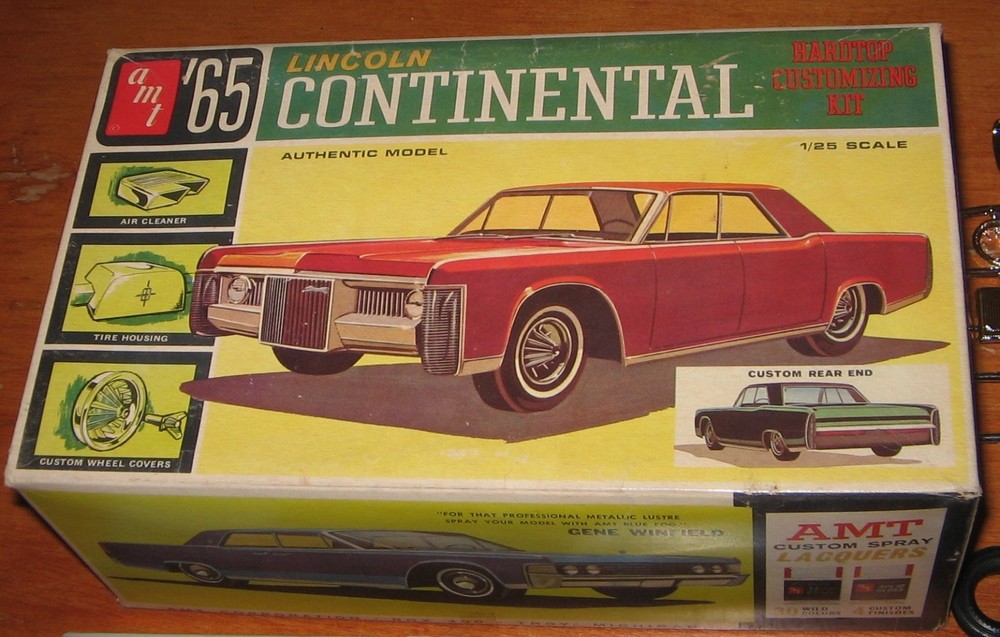 AMT 1965 Lincoln Continental HT Hardtop Kit 6425 Box Body & New Cvt Parts 65