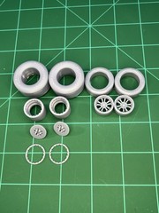1:24 Drag Racing Wheels & Tires – Weld V Front / Alpha One Rear M/T Tires