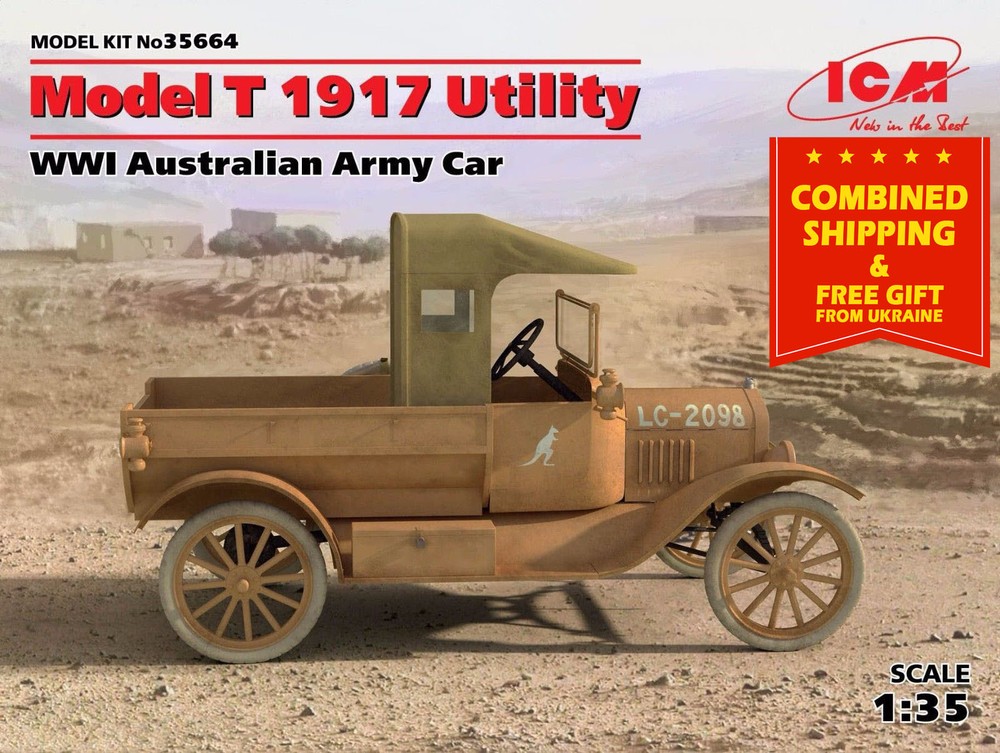 ICM 35664 – 1/35 Model T 1917 ? MB Army Car Of Australia plastic model