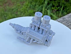Pontiac 455 V8 Engine Tunnel Ram Naturally Aspirated 1 24 Scale Hot Rod Model