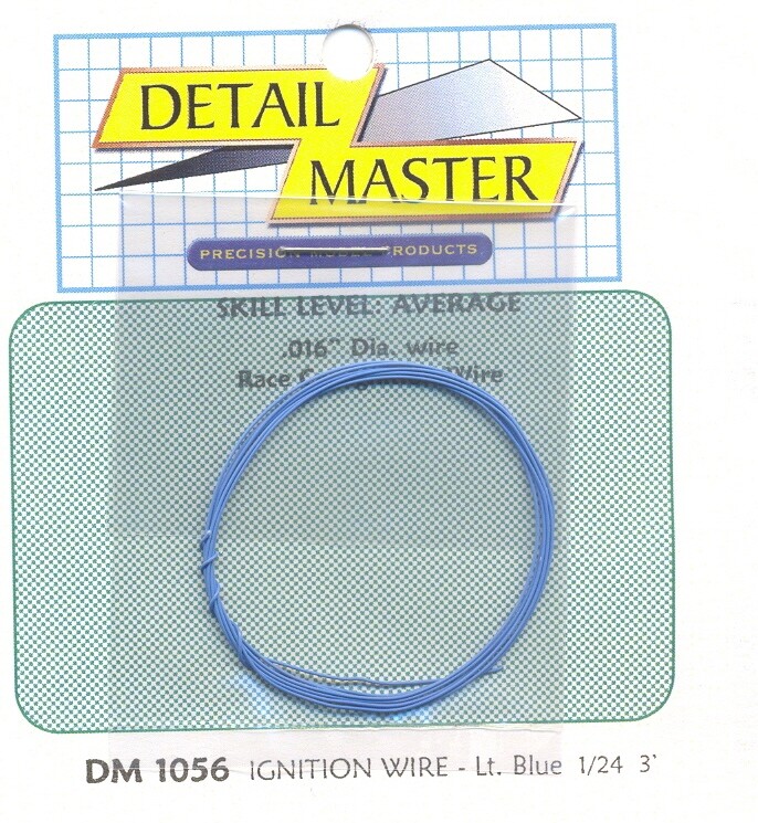 Detail Master 1056 x 1/24-1/25 2ft. Race Car Ignition Wire Light Blue