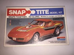 1979 Monogram 1016 Corvette SnapTite 1/32 Scale Model with Decals & Instructions