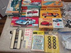 Vintage 60’s 70’s MODEL KIT Junkyard Graveyard Car Parts Boxes LOT Huge 750+