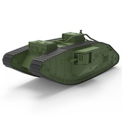 Military Model Kit Great Britain Machine Mark V, Male Heavy Tanks