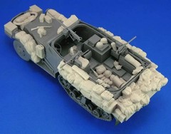 1/35 Cast Resin Model Assembly Kit, GK, M2 Half Track Armored Vehicle Debris,…