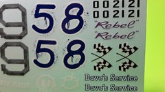 65 1965 Ford Fairlane 500 Modified Stocker 1/25 Waterslide Decal Sheet Slot Car