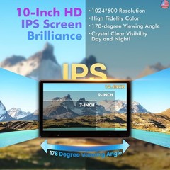 10″ Touch Screen for Car, Used for Wireless Apple Carplay Android Auto