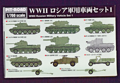 Pit Road 1:700 WWII Russian Army Military Vehicle Set 1 Plastic Model Kit 1/700