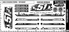 Area 51 Racing Stripes – 1:24 Scale Waterslide Decals