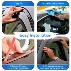 Mercedes-Benz ML/GLE (12-19) Window Visors Rain Guard Tape-On Extra Durable