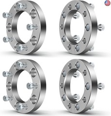 OCPTY 4PCS 5×5.5 to 5×5.5 Wheel Spacers 1″ Wheel Adapters 1/2″ Studs 108mm