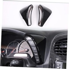 Dashboard Button Cover Trim Compatible with Chevy Corvette C6 2005 Gloss black