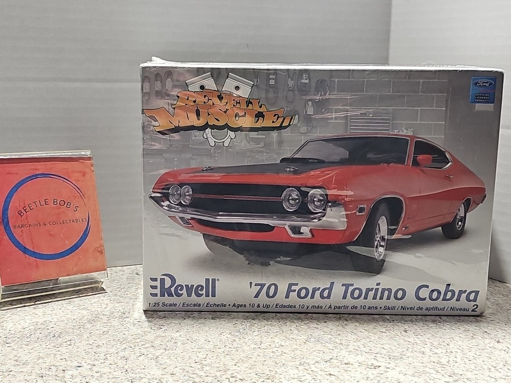 Vntg 2006 Revell 1970 Ford Torino Cobra 1:25 Scale Model Kit Skill Level 2 NISB