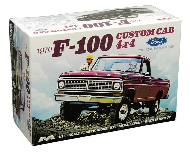 Moebius 1/25 1970 Ford F100 4×4 Pickup Truck Plastic Model Kit 1230