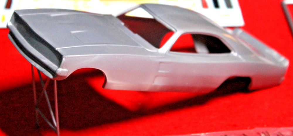 + NEW BODY +,Glass /Decals 69 CHARGER “FUNNY CAR” MOLDED IN BRITE SILVER 1/25