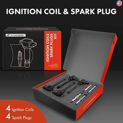 A-Premium Ignition Coils and Spark Plugs Kits Compatible with Nissan Juke