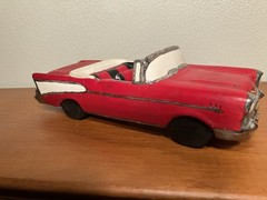 1957 Chevrolet Convertible Ceramic Model Red Craft Art