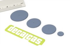 Decalcas 1/12 Scale Detail-Up Generic Motorcycle Chain/Sprocket Set # DCL-PAR120