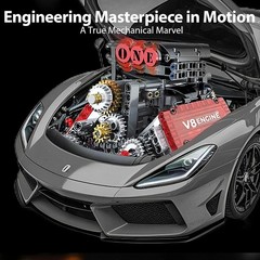 Ultimate STEM 478PCS V8 Engine Kit – Build, Learn & Experience Real Engine Power