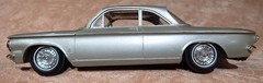 AMT promo car 1962 Chevrolet Corvair Monza 900 metallic silver/tan chevy