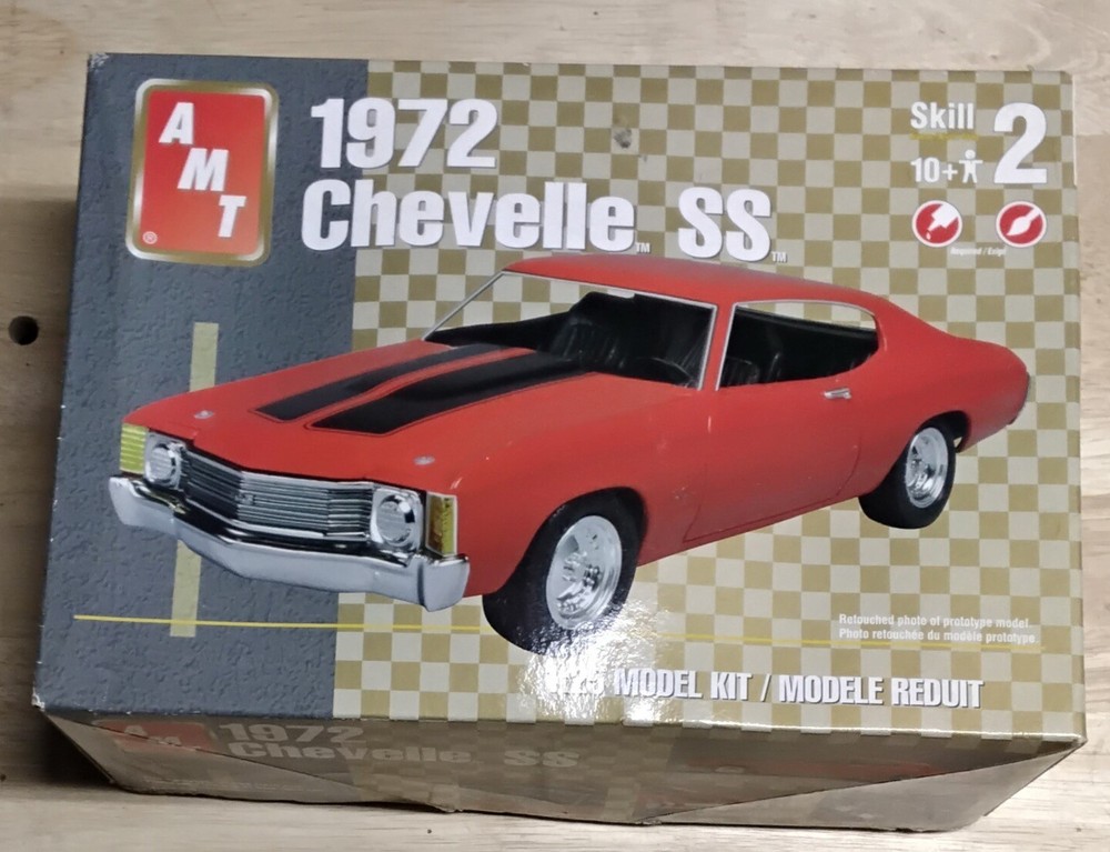 2002 AMT Ertl 1972 CHEVELLE SS Street Customs 1:25 Model Kit Open, But Sealed!