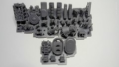 1/25 3D Resin Dodge Mopar 440 6 Pack Engine W/ Transmission Scale Model Kit Part