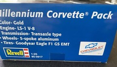 Revell 2000 Millennium Corvette 3 pack Gold With Black interior In 3 Bodies NIB
