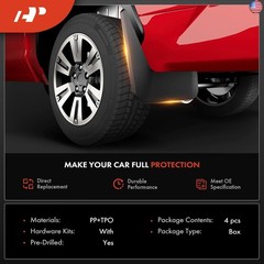 A-Premium Set of 4pcs Splash Guard Mud Flaps Compatible with Buick Enclave