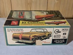 RARE ORG 1/25 AMT ’65 CHEVELLE EL CAMINO PICKUP CUSTOM CAMPER 8735-200 MIB 60s