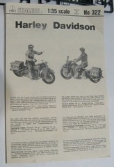 Italeri 1944 U.S. 2 Harley Davidson Motorcycles 1:35 Scale Model Kit 322