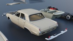 ABS-LIKE RESIN 3D PRINTED 1/25 1965 PLYMOUTH VALIANT 4-DOOR FULL KIT
