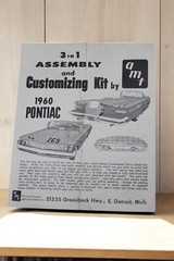Vintage AMT 1960 Pontiac Model Kit Instructions