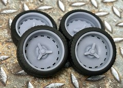Resin 21/20 In. “Slotted Smoothie W/ Knock Offs” Model car Wheels/Tires 1/24