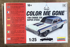 Lindberg #72156 Color Me Gone 1964 Dodge 330 SS 1/25 Model Kit MIOB