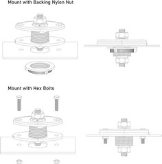 High Current 3/8” Feed-Thru Panel Battery Terminal Connectors with Silicone T…