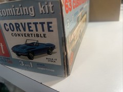 VTG AMT 1963 Chevrolet Corvette Conv Model Kit Built # 06-913-149 W/ Box