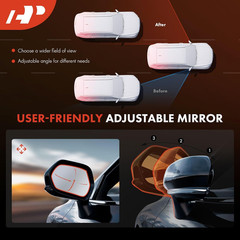 Pair (2) Driver & Passenger Side View Mirror Compatible with Chevy & GMC – Silve