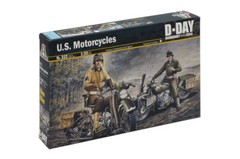 Italeri 322 1/35 Scale Military Model Kit WWII U.S Military Police w/Motorcycle