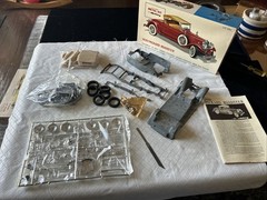 Vintage Hubley 1930 Packard Roadster Metal Model Kit 1/22 Parts
