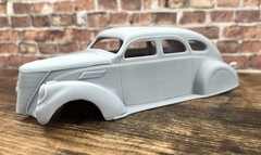 1/24 Scale: Chopped “1937 Lincoln Zephyr Sedan” Body. 3D Printed; Resin.